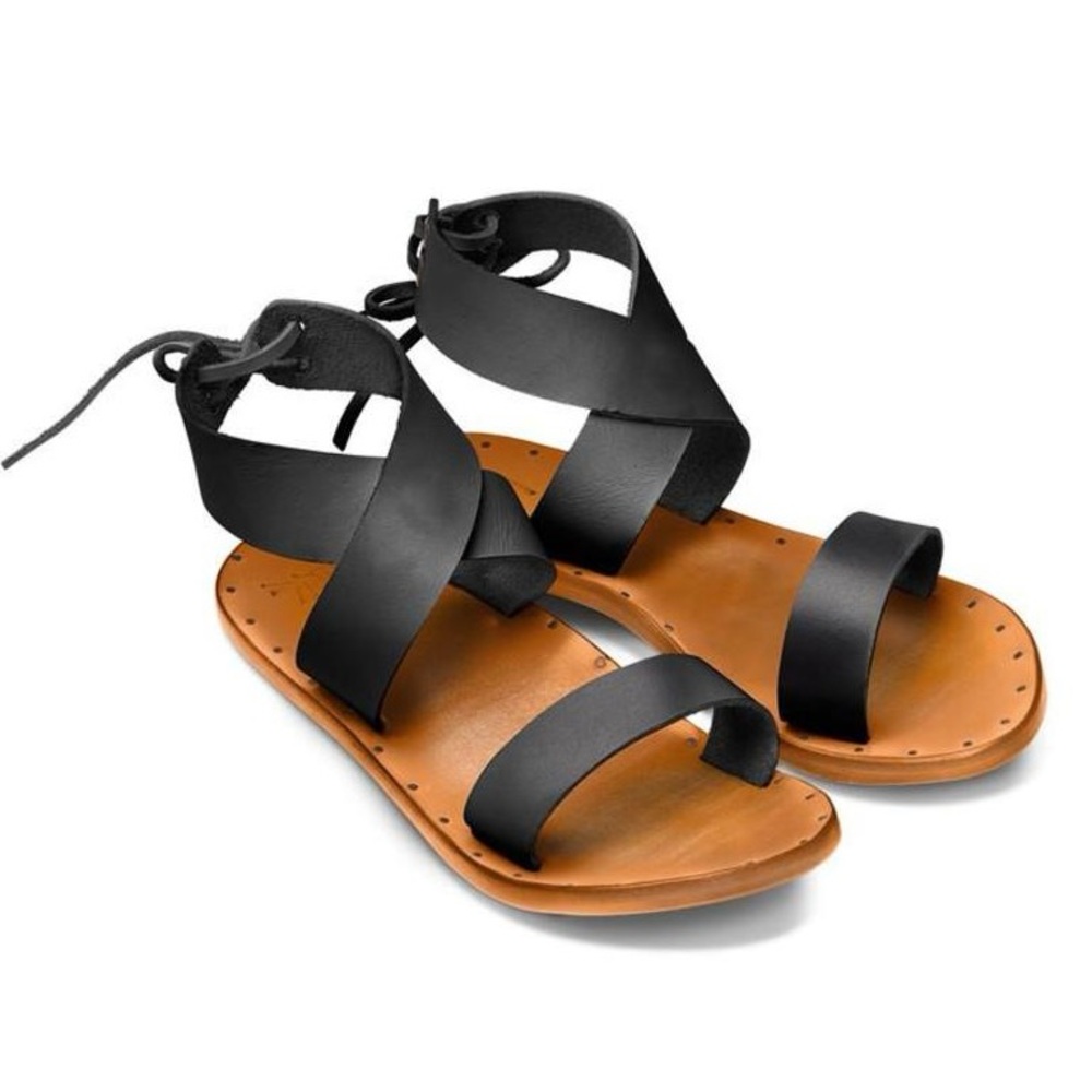 Beek Cardinal Ankle Wrap Leather Sandal, Size 9